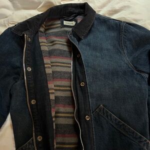 Taylor Stitch flannel lined denim chore coat